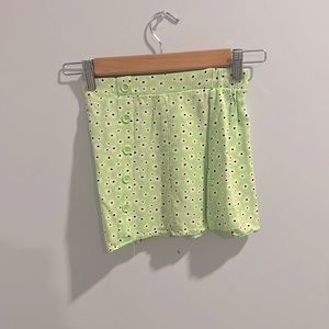 Kids green flower skirt